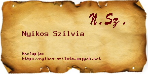 Nyikos Szilvia névjegykártya