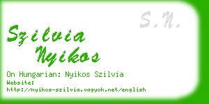 szilvia nyikos business card